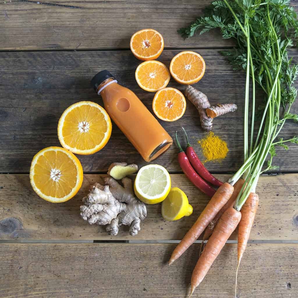 carrot juice recipe with orange and ginger