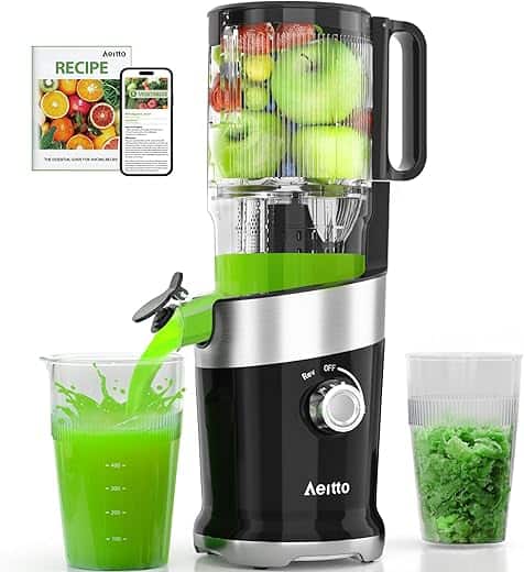 Aeitto Cold Press Juicer — Drop Whole Fruit In, Get More Juice